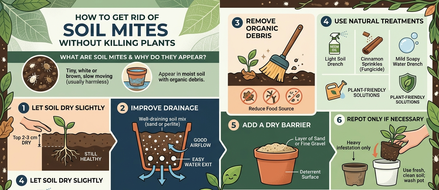 How Do You Get Rid of Soil Mites Without Killing Plants
