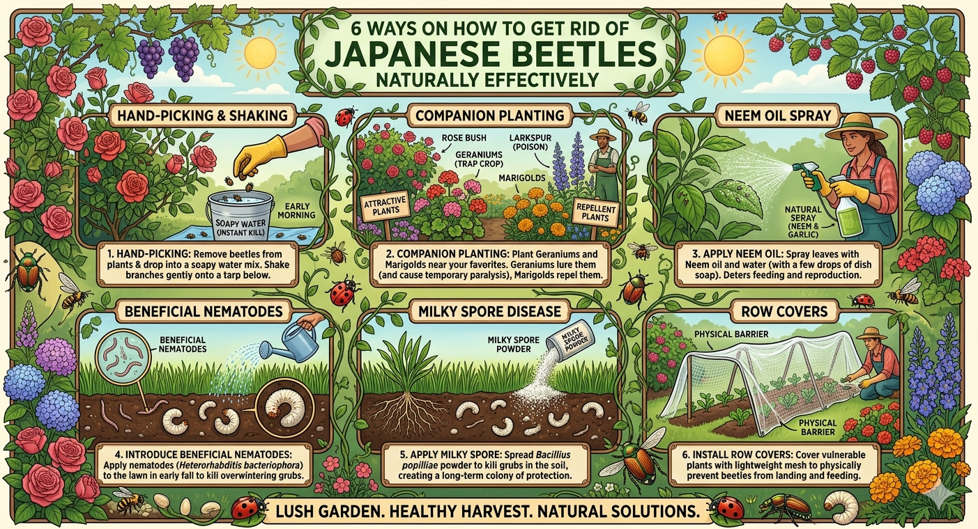 6 Ways on How to Get Rid of Japanese Beetles Naturally Effectively